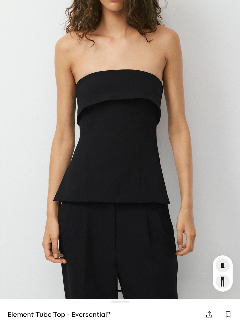 Babaton Black Strapless Tube Top Dress